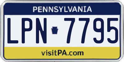 PA license plate LPN7795