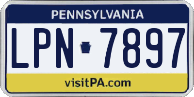 PA license plate LPN7897