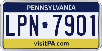 PA license plate LPN7901