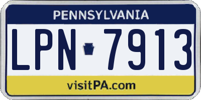 PA license plate LPN7913