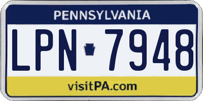 PA license plate LPN7948