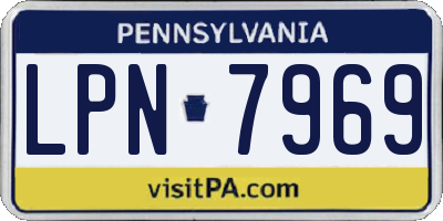 PA license plate LPN7969