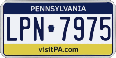 PA license plate LPN7975