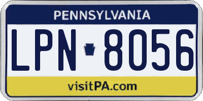 PA license plate LPN8056