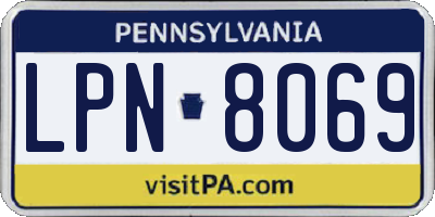 PA license plate LPN8069