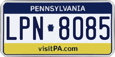 PA license plate LPN8085