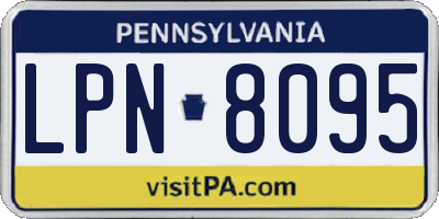 PA license plate LPN8095