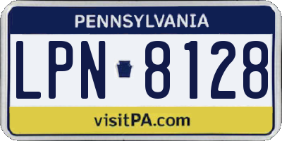 PA license plate LPN8128