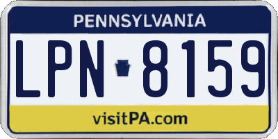 PA license plate LPN8159