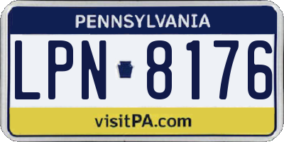 PA license plate LPN8176