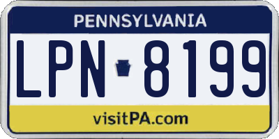 PA license plate LPN8199