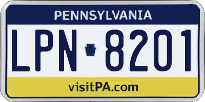 PA license plate LPN8201
