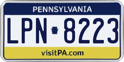 PA license plate LPN8223