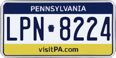 PA license plate LPN8224
