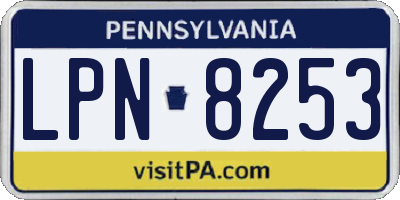 PA license plate LPN8253