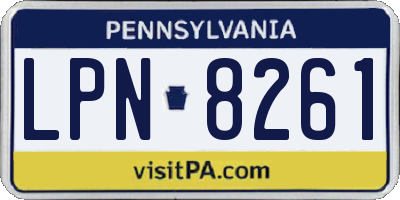 PA license plate LPN8261