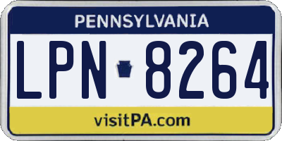 PA license plate LPN8264