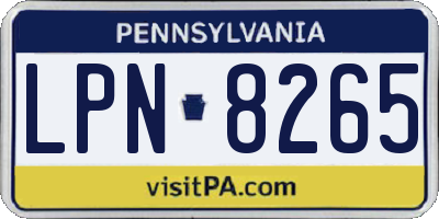 PA license plate LPN8265