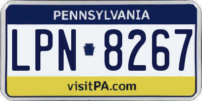 PA license plate LPN8267
