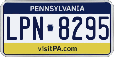 PA license plate LPN8295