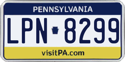 PA license plate LPN8299