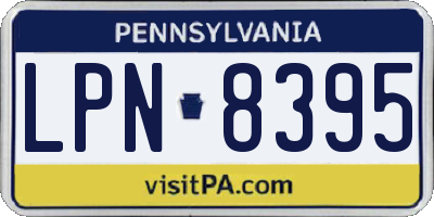 PA license plate LPN8395