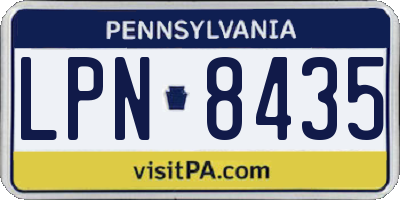 PA license plate LPN8435