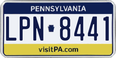 PA license plate LPN8441