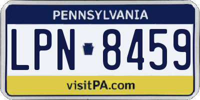 PA license plate LPN8459