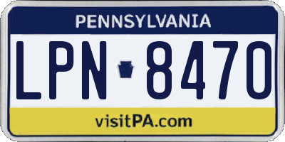 PA license plate LPN8470