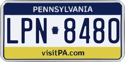 PA license plate LPN8480