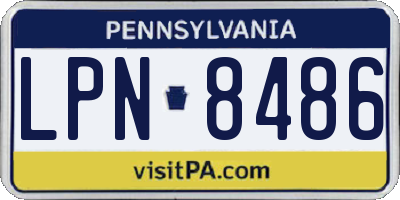 PA license plate LPN8486