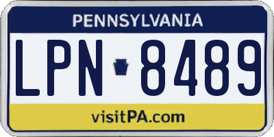 PA license plate LPN8489