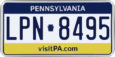 PA license plate LPN8495