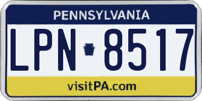 PA license plate LPN8517