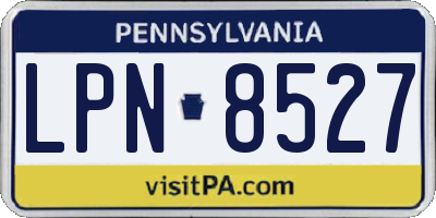 PA license plate LPN8527