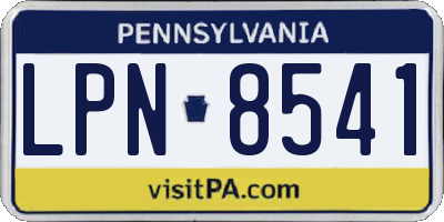 PA license plate LPN8541