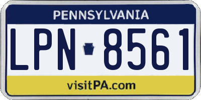 PA license plate LPN8561