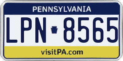 PA license plate LPN8565