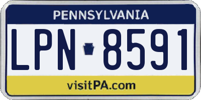 PA license plate LPN8591