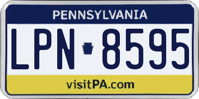 PA license plate LPN8595