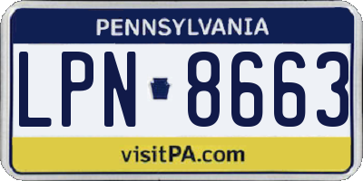 PA license plate LPN8663