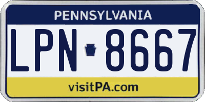 PA license plate LPN8667