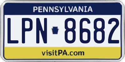 PA license plate LPN8682