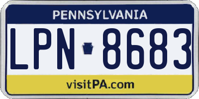 PA license plate LPN8683