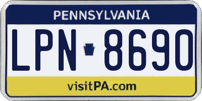 PA license plate LPN8690