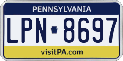 PA license plate LPN8697