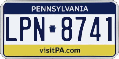 PA license plate LPN8741