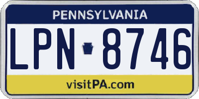 PA license plate LPN8746