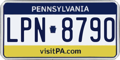 PA license plate LPN8790